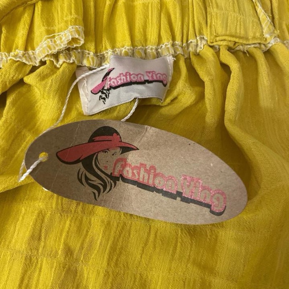 Yellow Ruffled Maxi Dress - Picture 4 of 4